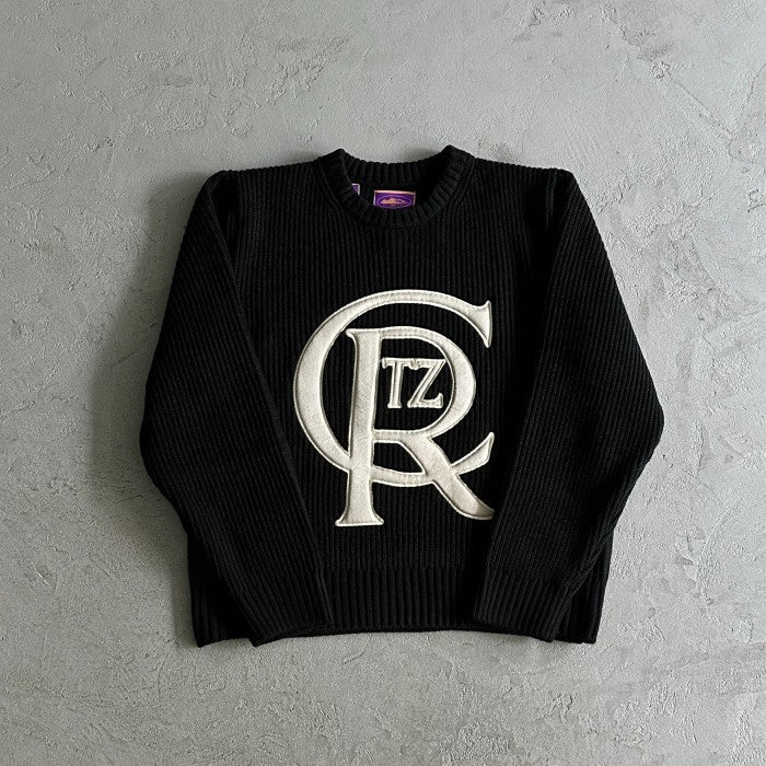 Corteiz Crest Knit Sweater - Black