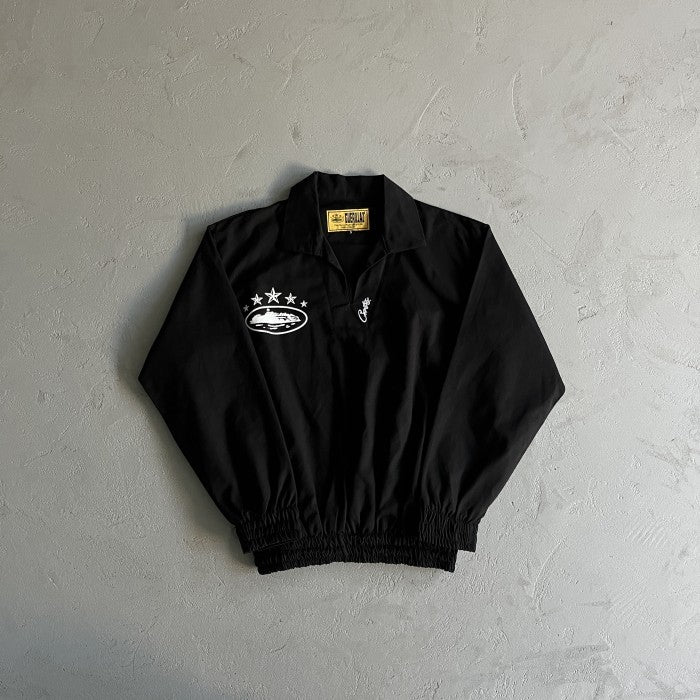 Corteiz Guerillaz 5 Starz Special Edition Drilltop Jacket - 5th Anniversary Black