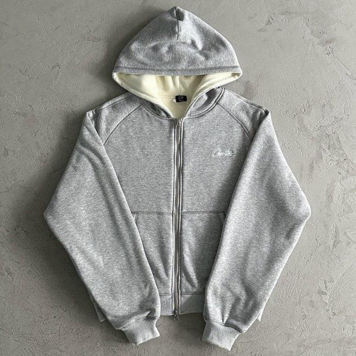 Corteiz HMP Thermal Zip Hoodie & Pants Suit / Set - Heather Grey