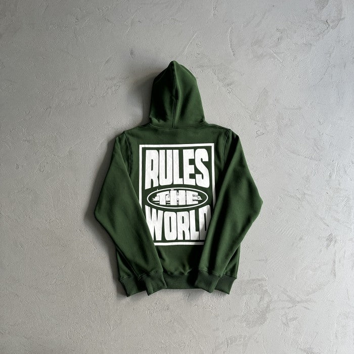 Corteiz R.T.W rul*s the world Hoodie & Shorts Set / Suit - Forest Green