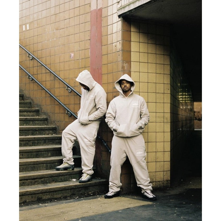 Corteiz Superior V2 Zip-Up Hoodie & Pants Suit / Set - Stone Grey - set