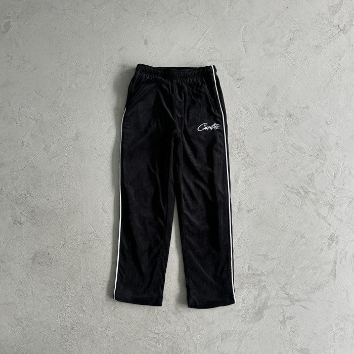Corteiz VVS Velour Track Pants - Black