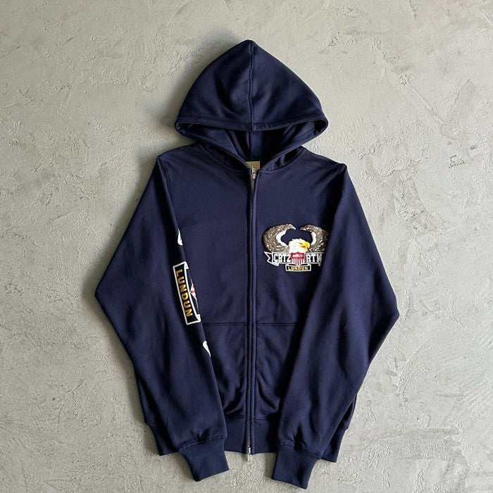 Corteiz Dipset 3D Eagle Zip-Up Hoodie - Navy