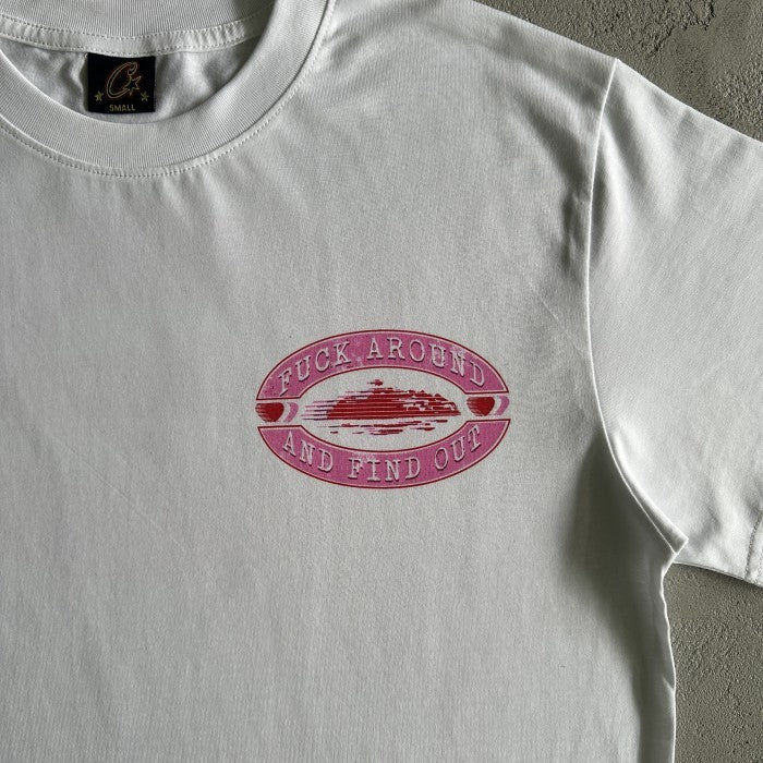 Corteiz Fuck Around Tee - White/Pink