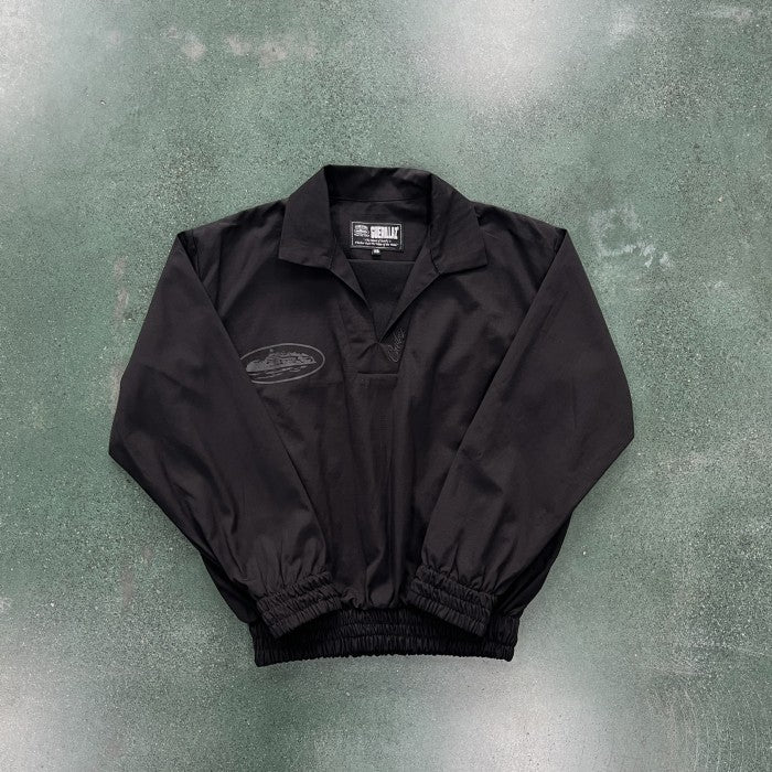 Corteiz Guerillaz Drilltop Jacket - Triple Black