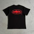 Corteiz Halftone Island Tee - Black/Red