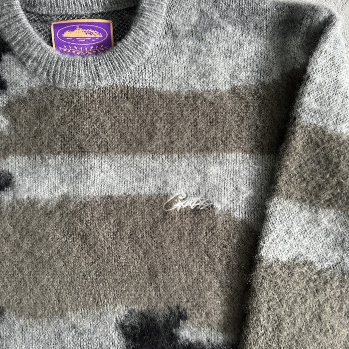 Corteiz Mohair Knit Sweater 'Grey Camo'