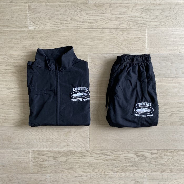Corteiz Shukushuku Tracksuit - Jacket / Pants / Set - Black - One Set