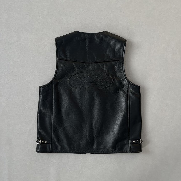 Corteiz Skydive Leather Vest - Black