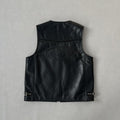 Corteiz Skydive Leather Vest - Black