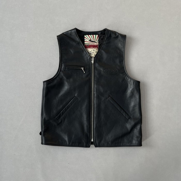 Corteiz Skydive Leather Vest - Black