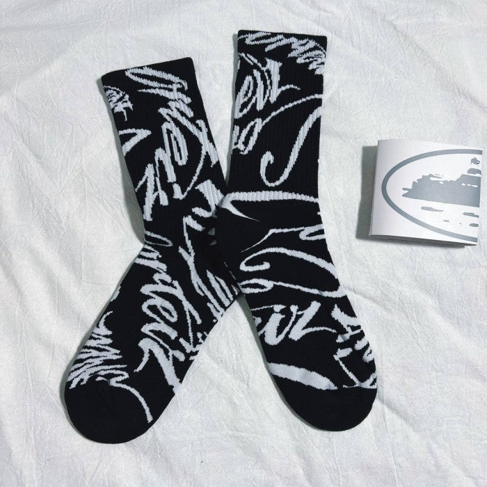 Corteiz Corteiz Black Pattern Socks