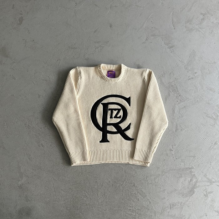Corteiz Crest Knit Sweater - Off White