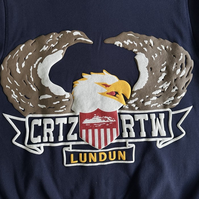 Corteiz Dipset 3D Eagle Zip-Up Hoodie - Navy