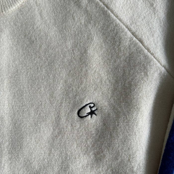 Corteiz Knit Zip Up Fleece Jacket - Cream