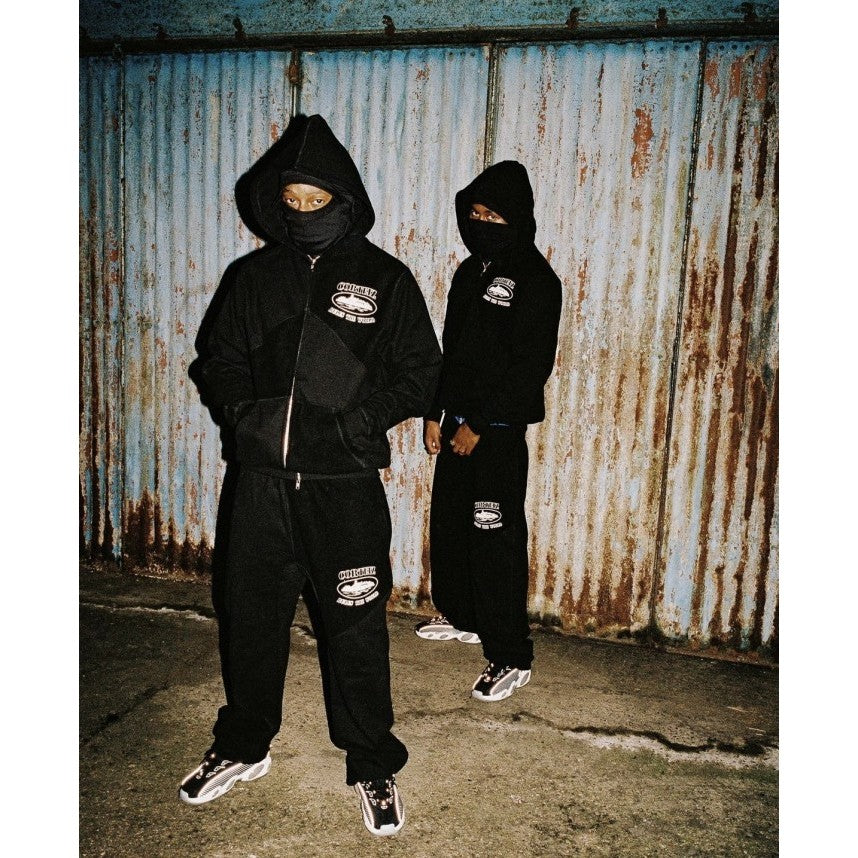 Corteiz Superior V2 Zip-Up Hoodie & Pants Suit / Set - Black