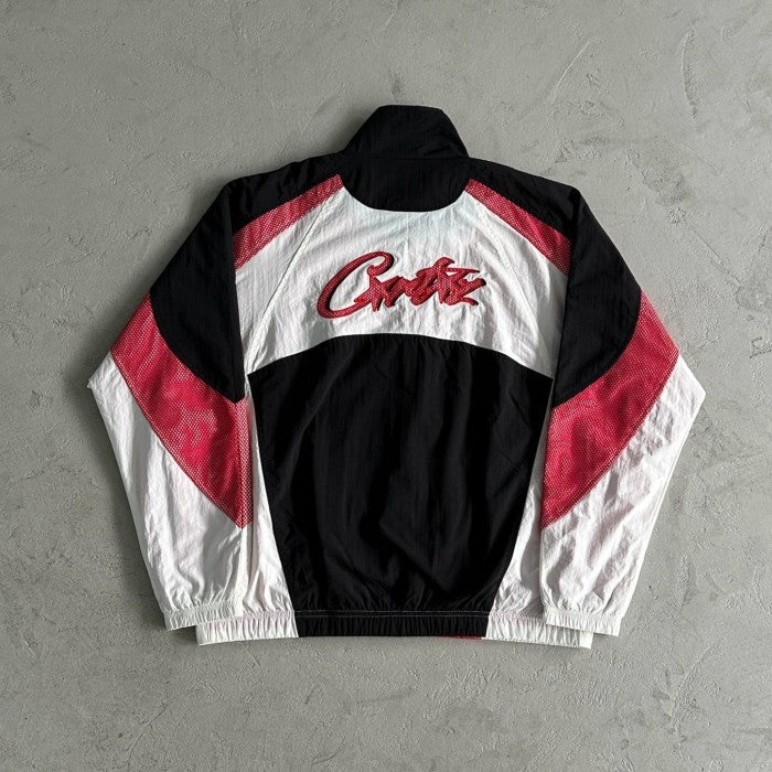 Corteiz Vertigo Shuku Tracksuit - Jacket Pants Set - Black/Red