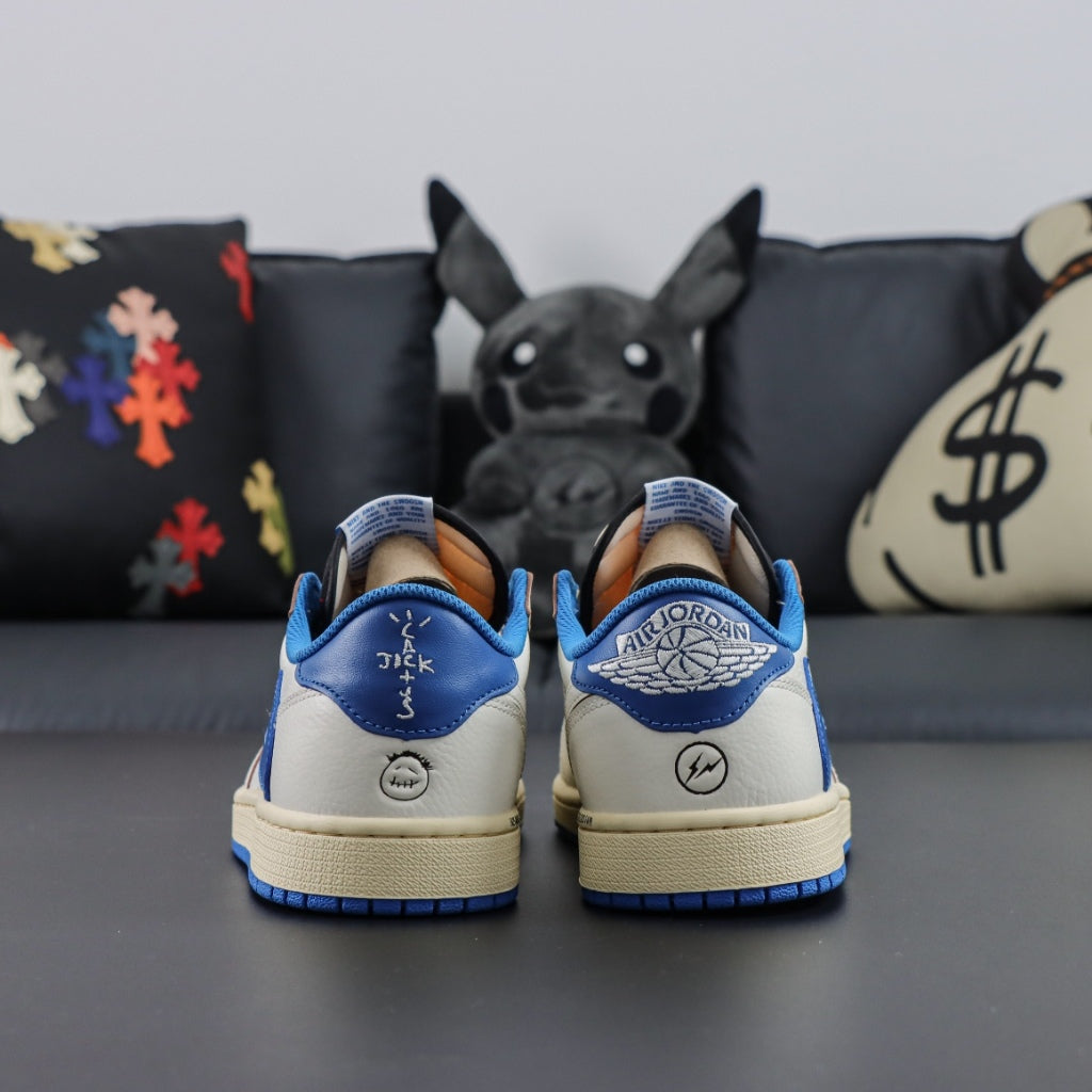 Travis Scott x Fragment x Air Jordan 1 Low OG - Reverse Military Blue
