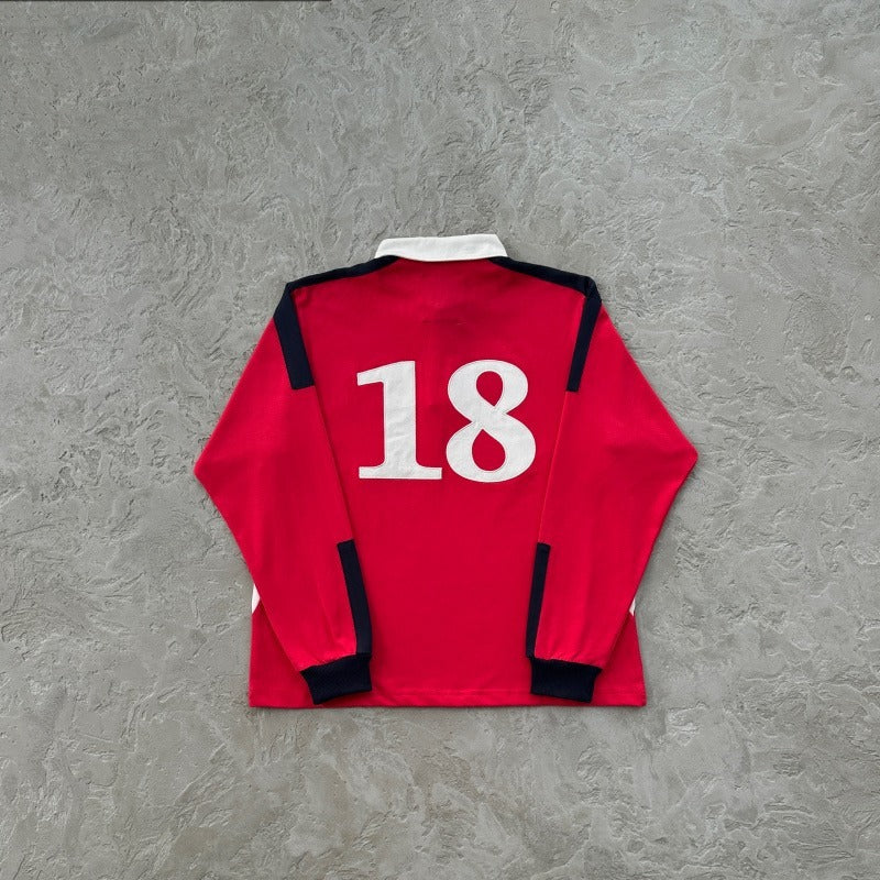 PANELED RUGBY [RED] - Corteiz