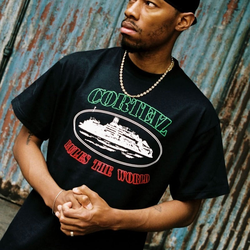 OG Alcatraz Italia Tee 'Black' - Corteiz