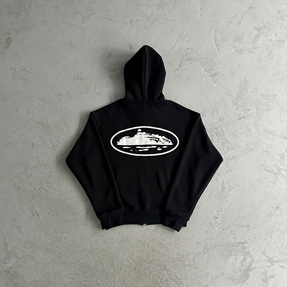 ISLAND PUFF PRINT ZIP HOODIE [GULLY GREY/BLACK/BABY BLUE/DARK BLUE/DARK GREEN/WASHED ROYAL/OFF WHITE] - Corteiz - Corteiz