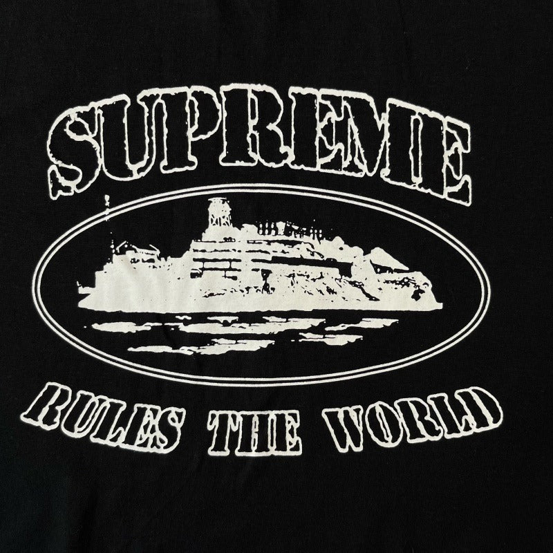 SUP x Corteiz Rules The World Tee Black