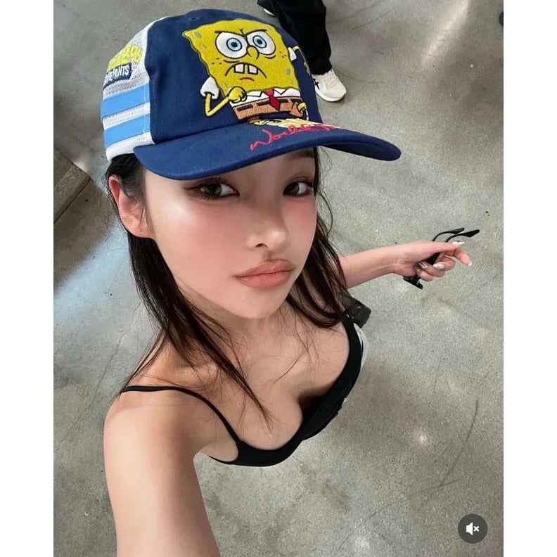 Supreme x SpongeBob SquarePants Jeff Hamilton Mesh Back 6-Panel Black (SS25)