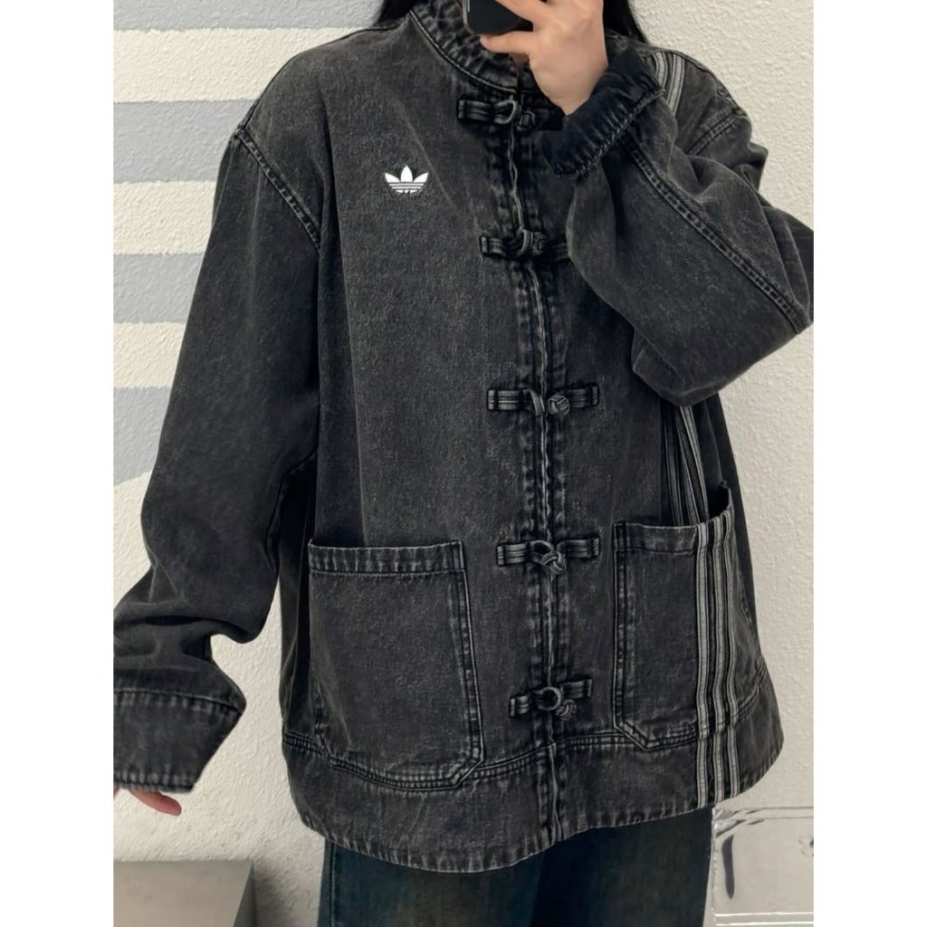 Adidas Originals CTT 3.0 Chinese Tang Style Denim Jacket