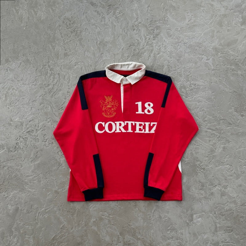 PANELED RUGBY [RED] - Corteiz
