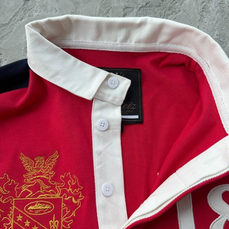 PANELED RUGBY [RED] - Corteiz