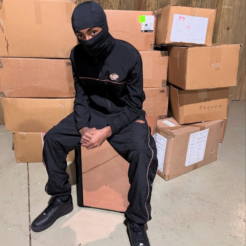 Syna Logo Shell Tracksuit [Black/Rose Gold - Can't Rush Greatness]