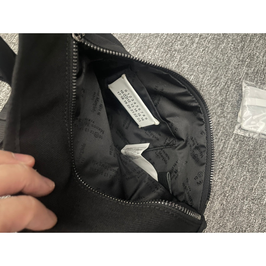 Maison Margiela Black Four Stitch Messenger Bag