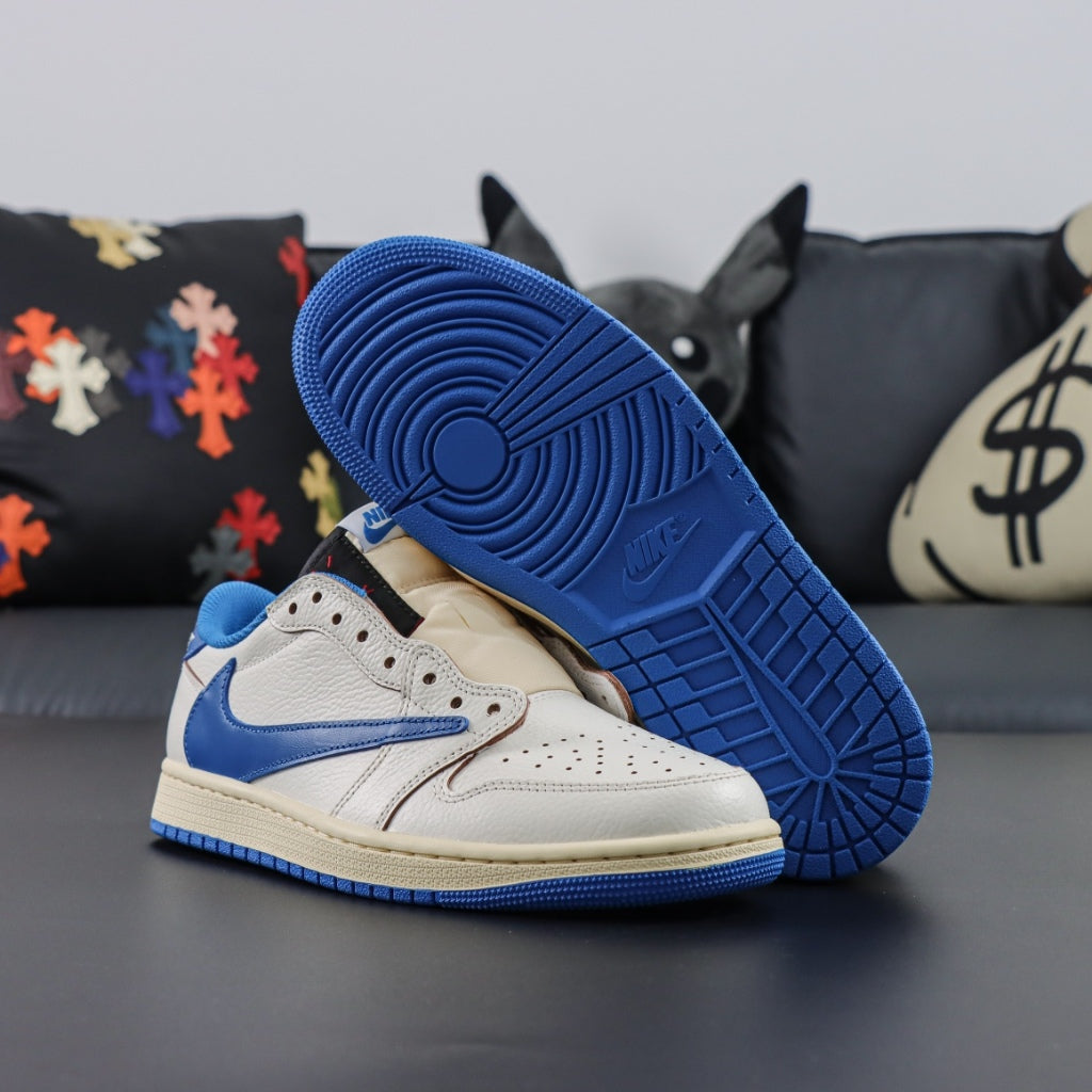 Travis Scott x Fragment x Air Jordan 1 Low OG - Reverse Military Blue