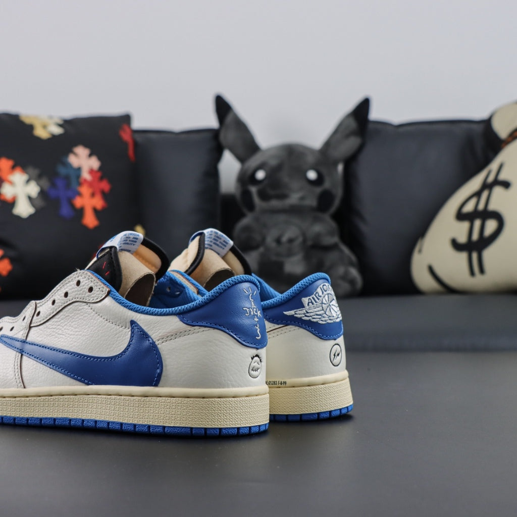 Travis Scott x Fragment x Air Jordan 1 Low OG - Reverse Military Blue