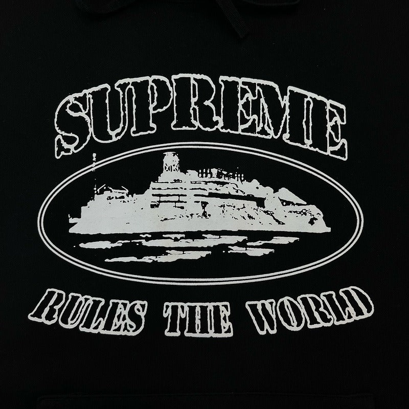 Supreme x Corteiz Rules The World Hoodie Black