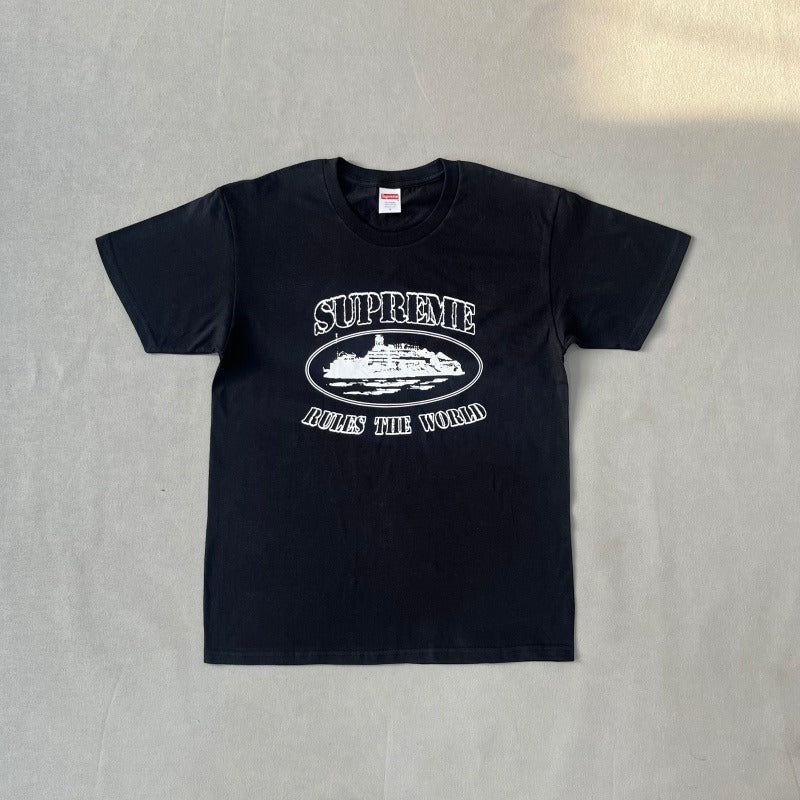 SUP x Corteiz Rules The World Tee Black