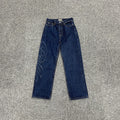 FRAYED DENIM BAGGY JEANS [INDIGO] - Corteiz