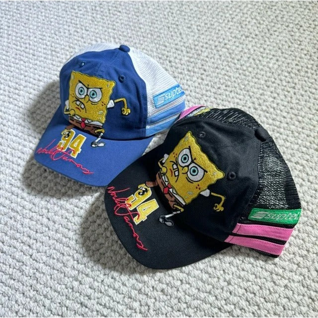Supreme x SpongeBob SquarePants Jeff Hamilton Mesh Back 6-Panel Black (SS25)