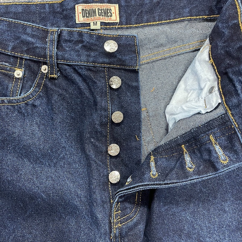 FRAYED DENIM BAGGY JEANS [INDIGO] - Corteiz
