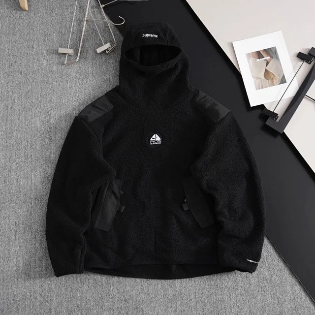 Supreme x Nike ACG Ninja Fleece Sherpa Pullover Hoodie - Black