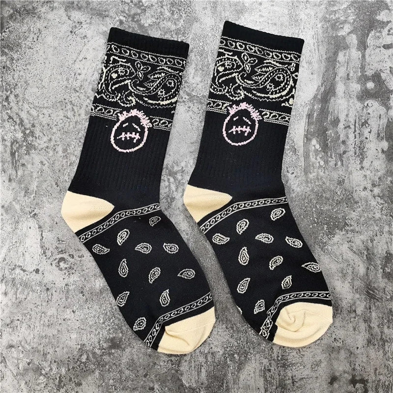 Kaos Kaki Travis Scott CACTUS JACK Nike SB Dunk Bandana Pattern Socks