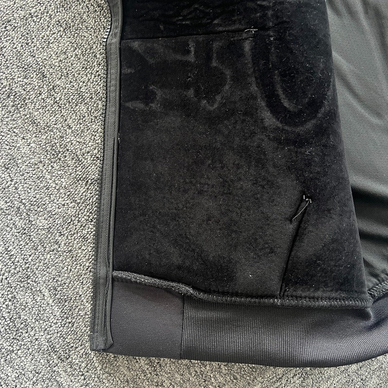 Syna World - Neoprene Embossed Zip Hoodie Black