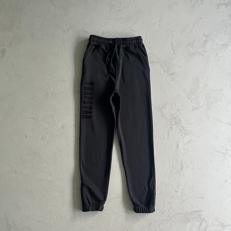 Trapstar Hoodie & Pants Set - Decoding chenille 2.0 All Black