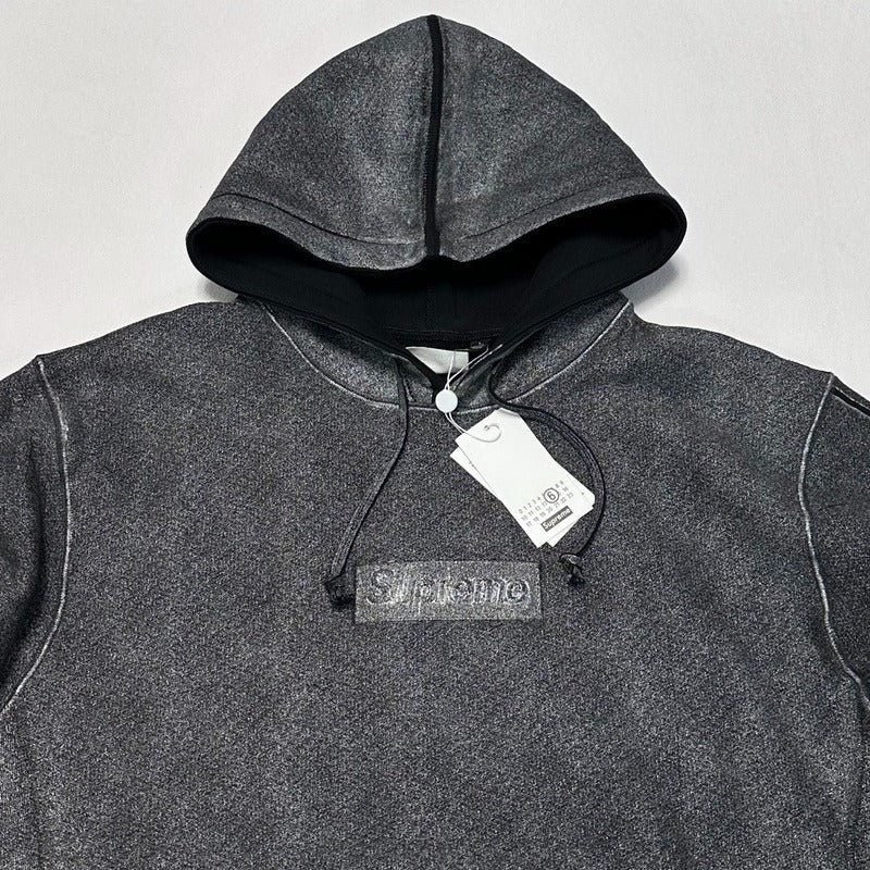 Supreme x MM6 Maison Margiela Foil Box Logo Hoodie 'Black'