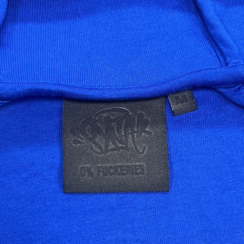Syna World - Neoprene Embossed Zip Hoodie Blue