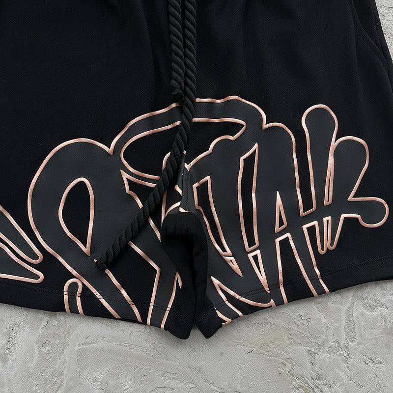 Syna World Syna Logo Tee & Shorts Set - Black/Rose Gold (Can't Rush Greatness)