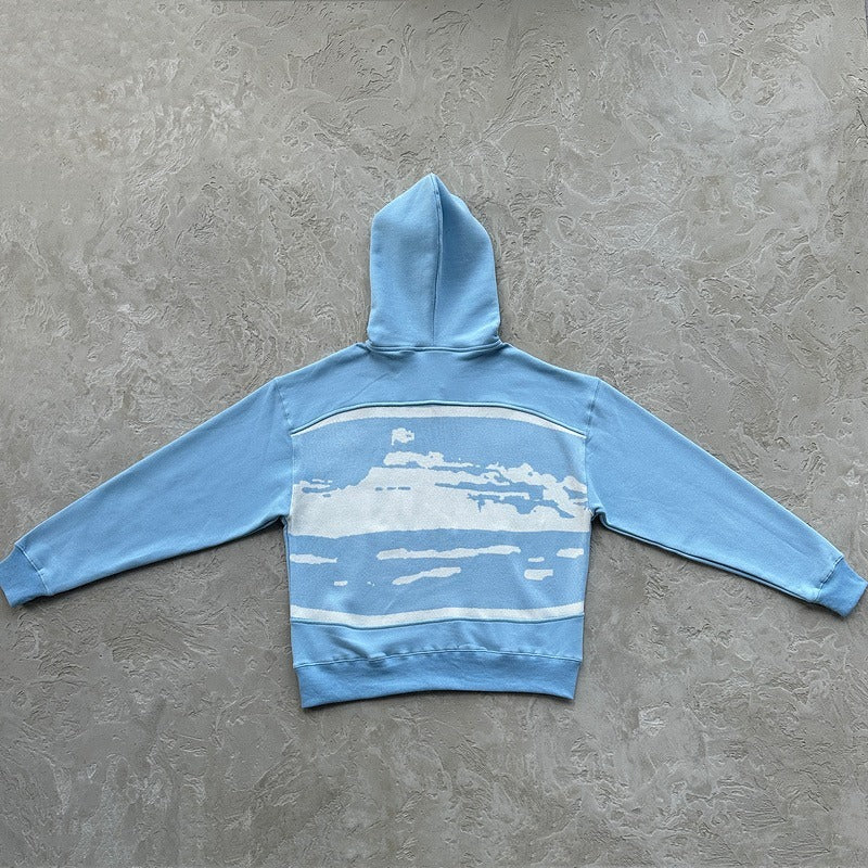 HYBRID JACQUARD KNIT ALCATRAZ ZIP HOODIE - Corteiz