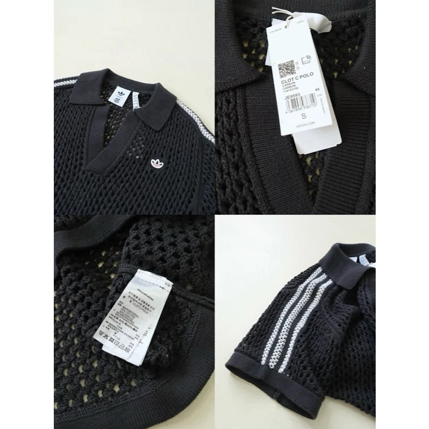 adidas Originals x CLOT By Edison chen Unisex Crochet Polo Shirt