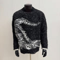 L*coste Javier oversized logo intarsia knit jumper