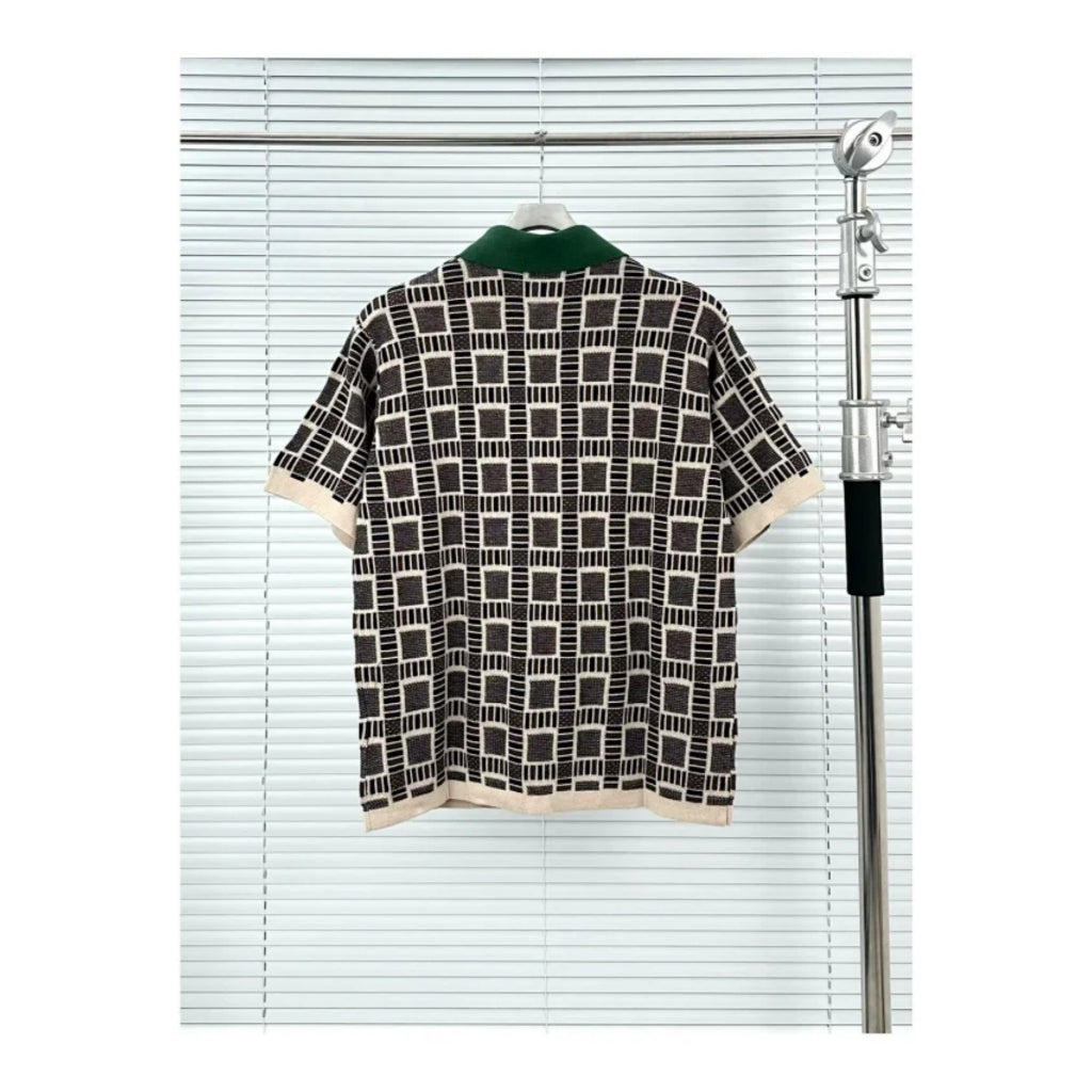adidas x Brain Dead patterned-jacquard polo shirt